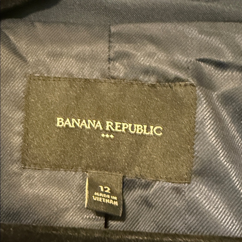 Banana Republic Dark Blue Women's Blazer Minimalist Classy with Lining Size 12 - Picture 2 of 13
